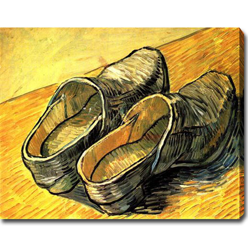 A Pair of Leather Clogs-Vincent Van Gogh oil on canvas